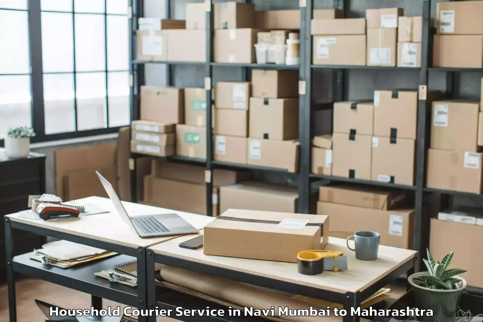 Easy Navi Mumbai to Kurkheda Household Courier Booking